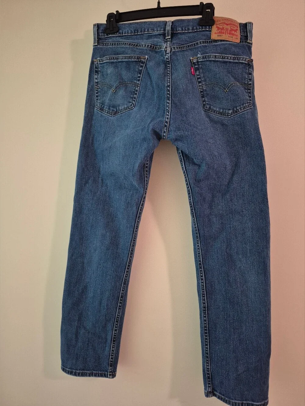Men's Levi's 505 Classic Blue Denim Jeans, 34x30